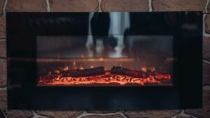 An electric fireplace